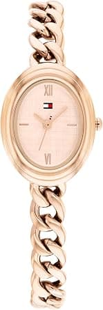 Tommy Hilfiger Women’s Quartz Watch – Petite Oval Case and Chain Bracelet - Water Resistant up to 30m – Chic, Sophisticated Timepiece - Gift for Her 21.5mm on Amazon - Best Deal Finder