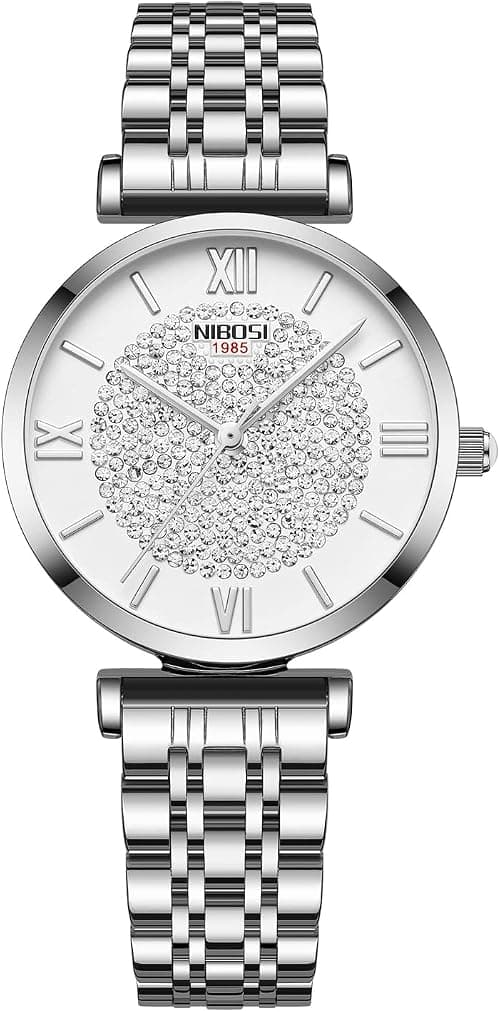 NIBOSI Watches for Women Ladies Fashion Analogue Simple Style Watches Rose Gold Dial Strap Waterproof Watch for Wife Miss Women Birthday Gift على Amazon.ae - متتبع الأسعار