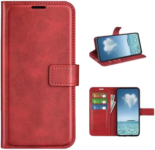 COQUE Case for Xiaomi Poco F8 Ultra 5G Shell,Square Buckle Cowhide Pattern Flip Cover with Card Slot Leather Case for Xiaomi Poco F8 Ultra 5G-Red on Amazon.ae - Price Tracker
