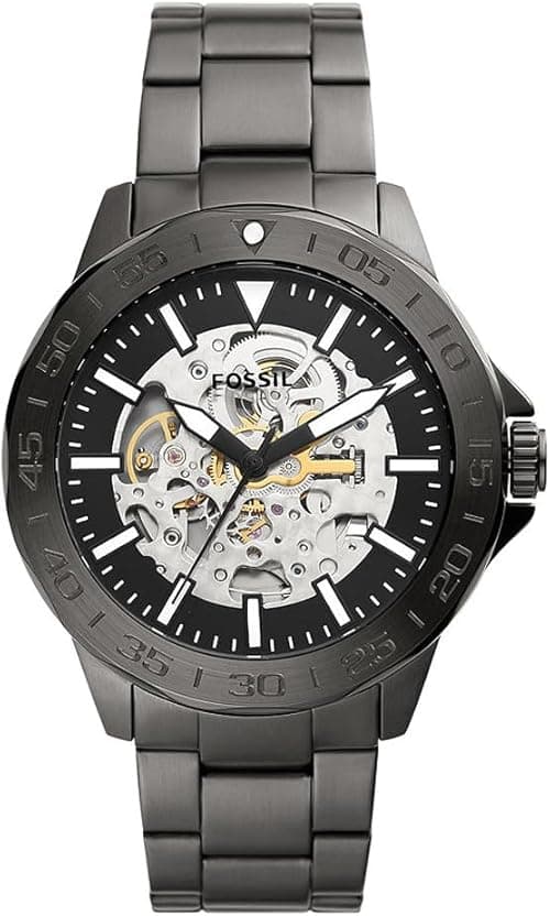 Fossil Bannon Automatic Smoke Stainless Steel Watch - BQ2678 on Amazon.ae - Price Tracker