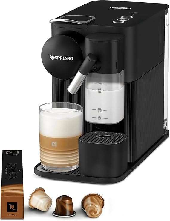 Nespresso De'Longhi Lattissima One Evo Automatic Coffee Maker, Single-Serve Capsule Coffee Machine, Automatic Frothed Milk, Cappuccino And Latte, EN510.B, 1450W, Shadow Black on Amazon.ae - Price Tracker