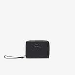 Lacoste Mini City Court Grain Leather Zip Wallet for Women, Noir - Best Deal Finder