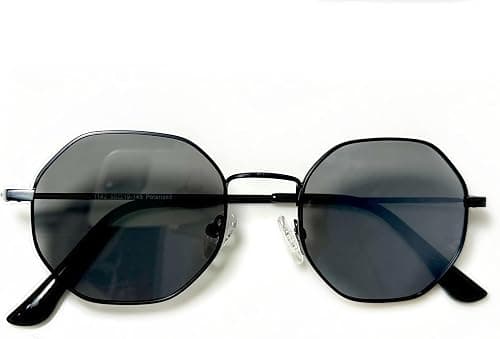 –1142-Retro Octagon Polarized Sunglasses Unisex Metal Frame, Comfortable Fit, UV Protection on Amazon.ae - Price Tracker