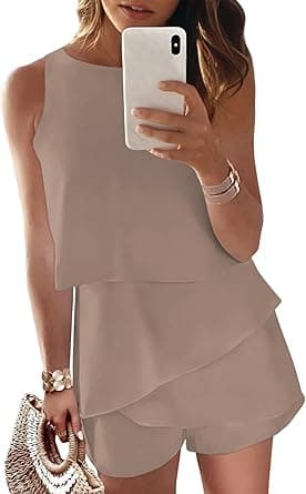 Dokotoo Womens Halter Neck Sleeveless Floral Print & Solid Rompers Jumpsuits on Amazon.ae - Price Tracker