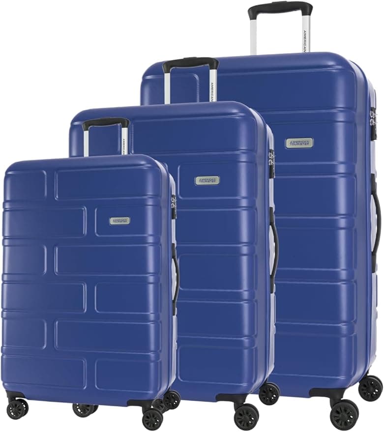 American Tourister Bricklane 3 PC Set (55 + 69 + 80 cm) Spinner 3 PC Set - - 3 Years Global Warranty on Amazon.ae - Price Tracker