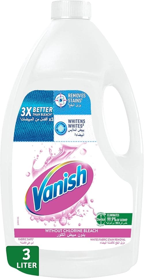 Vanish Liquid Fabric Stain Remover 3L for White clothes on Amazon.ae - Price Tracker