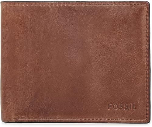 Fossil Men's Derrick Leather RFID-Blocking Large Bifold with Coin Pocket Wallet for Men on Amazon.ae - Price Tracker