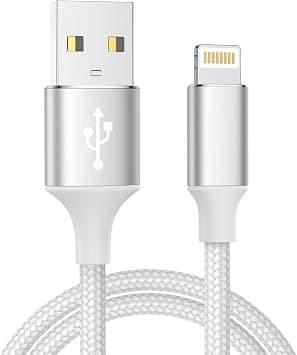 Aioneus iPhone Lightning Cable,2.4A Fast Charging Cable Nylon Braided Cord 3M MFi Certified Long Phone Cable Compatible with iPhone 14 13 12 11 Pro Max Mini XS XR X 8 7 Plus 6 Series,iPad,AirPods على Amazon.ae - متتبع الأسعار
