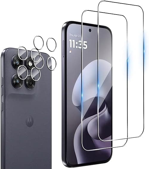 Screen Protector for Motorola Moto G67/G77 for Tempered Glass, Pack of 2 Screen Protectors with 2 Camera Protection, Anti-Scratch Film 9H Hardness HD Protective Glass Screen Film on Amazon.ae - Price Tracker
