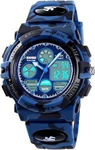 Morelian 1163 Watches Kids Outdoor Sports Children Watch Digital Quartz Wristwatch for Boys Girls Watches with PU Strap Band Alarm LED Luminous Waterproof Date Shock Resistance Wearable Accessories on Amazon.ae - Price Tracker