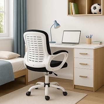 Splendor ® Desk Chair Office Chair for Home Height Adjustable Mid Back Mesh Computer Chair with Lumbar Support Mesh Swivel Computer Office Ergonomic Executive Chair (Medium Back, White) on Amazon.ae - Price Tracker