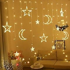 SHOWAY Ramadan Decorations Light, Eid Moon String Lights Moon, Mini Star Fairy Lights Lantern Lamp for Wedding Party Home Garden Bedroom Indoor - Amazon.ae Price Tracker