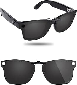 Fiskr Polarized Clip-On Sunglasses for Ray-Ban Meta Wayfarer RW4008 & Gen 2 RW4012 (Size 53-22) - UV Protection - Best Deal Finder