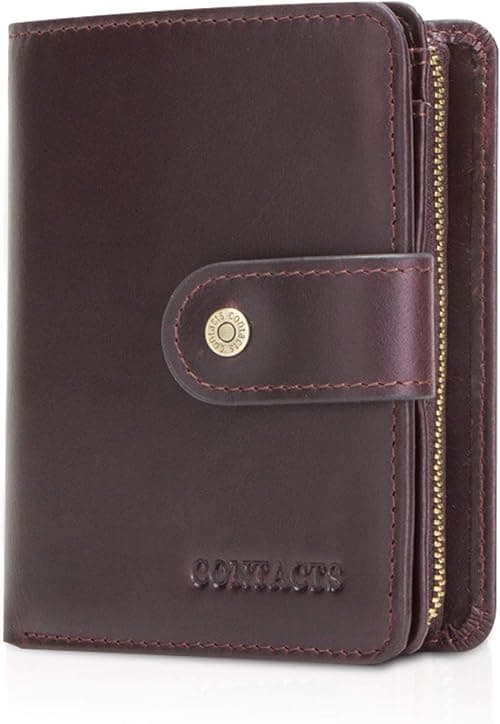 FANDARE Fashion Wallet Men Women RFID Short Genuine Leather Wallet with 12 x Credit Card Slots 1 x Coin Pocket for Travel, Party, Wedding, Business Wallet on Amazon.ae - Price Tracker