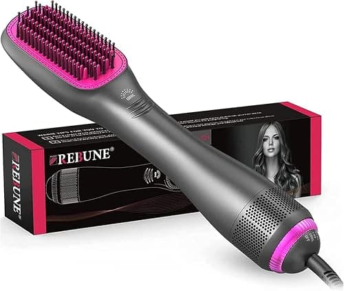 REBUNE 3 in 1 Hair Dryer Brush & Straightener Brush, Professional 1200W Powerful Ceramic Tourmaline Ionic Hot Air Brush, 3 Heat/2 Speed Settings One-Step Hair Dryer and Styler for All Hair Types على Amazon.ae - متتبع الأسعار