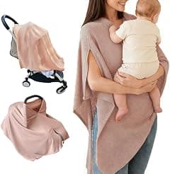 Peekaboo Knit Breathable Nursing Cover Up For Breastfeeding - Soft Organic Cotton Breast Feeding Covers For Women - Privacy Feature - Amazon.ae Price Tracker