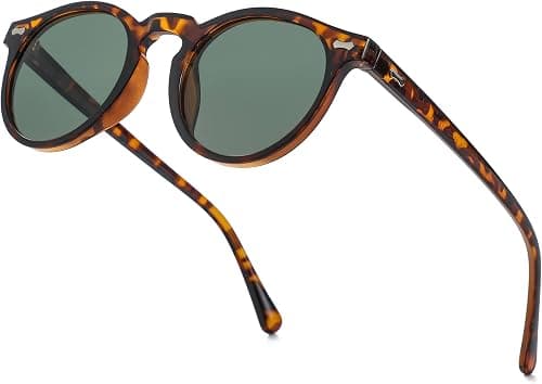 Vintage Polarized Sunglasses for Men Women Round Retro Classic Fashion Eyewear UV400 Protection Sun Glasses on Amazon.ae - Price Tracker