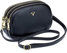 Small Crossbody Bags Genuine Leather Shoulder Handbags Trendy Design Cellphone Purses for Women and Girls - Best Deal Finder