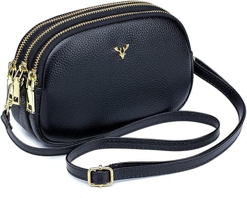 Small Crossbody Bags Genuine Leather Shoulder Handbags Trendy Design Cellphone Purses for Women and Girls on Amazon.ae - Price Tracker