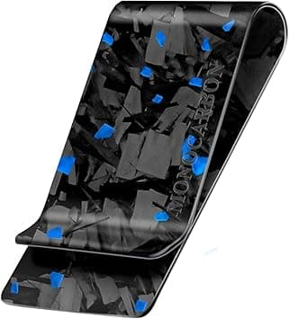 MONOCARBON Carbon-Fiber-Money-Clip-for-Men, Minimalist-Money-Holder for Cash, High Elastic Carbon-Fiber-Wallet, Slim and Durable, Forged Matte Blue, Minimalist Business Style on Amazon.ae - Price Tracker