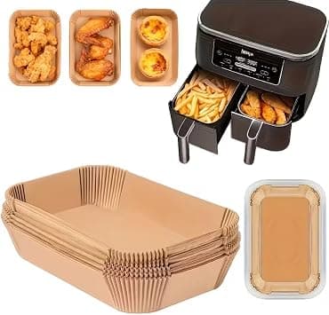 Boolavard 168 Sheets Compatible for Ninja Dual Air Fryer Non-Stick Baking Paper Sheets - Disposable Grease & Water-Resistant Air Fryer Liners, Compatible with Ninja AF160, AF170, AF300, AF40 على Amazon.ae - متتبع الأسعار