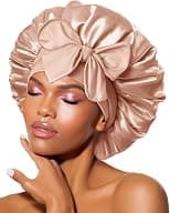 BONNET QUEEN Silk Bonnet for Sleeping Women Satin Bonnet Silk Hair Cap Adjustable Hair Wrap Night Sleep Cap with Tie Band - Best Deal Finder