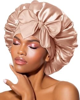 BONNET QUEEN Silk Bonnet for Sleeping Women Satin Bonnet Silk Hair Cap Adjustable Hair Wrap Night Sleep Cap with Tie Band - Best Deal Finder
