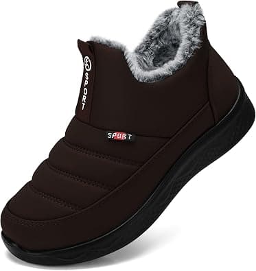 SHIBEVER Womens Winter Snow Boots: Women Ankle Booties Warm Fur Lined Waterproof Insulated Slip On Outdoor Shoes - Best Deal Finder