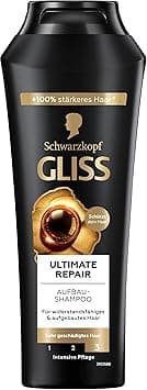 Gliss Kur Shampoo Ultimate Repair (250 ml), Hair Shampoo for Heavily Damaged Hair, Keratin Shampoo Repairs Hair Damage and Replenishes Keratin Stock on Amazon.ae - Price Tracker