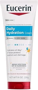Eucerin Daily Hydration Broad Spectrum SPF 30 Sunscreen Body Cream for Dry Skin, 8 Oz Tube - Best Deal Finder