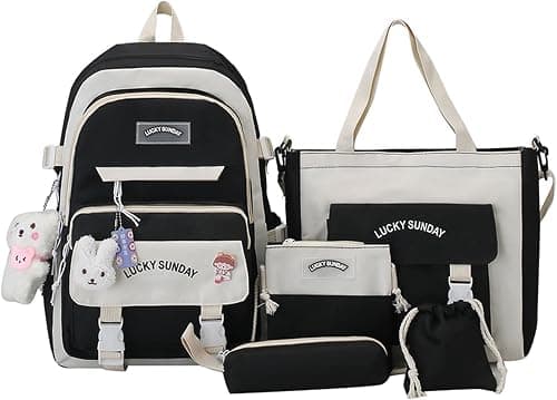 VUCATIN Backpack Set for Teen Girls, 5PCS School Bookbag Combo Set with Pencil Case, Back to School Supplies on Amazon.ae - Price Tracker