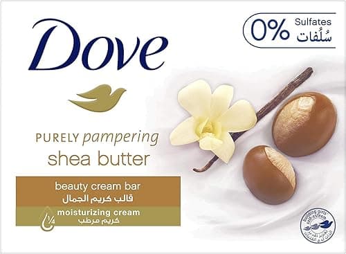 Dove Pampering Beauty Cream Soap Bar, for all skin types, Shea Butter & Vanilla with ¼ moisturizing cream, 160g on Amazon.ae - Price Tracker