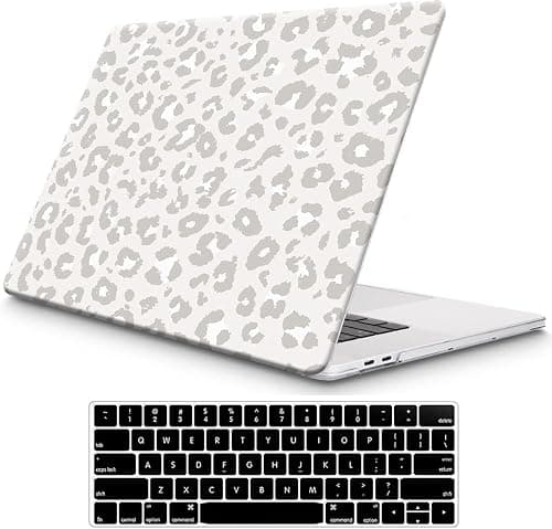 Funut Compatible with MacBook Air 13 Inch Case 2021 2020 2019 2018 Release M1 A2337 A2179 A1932, Plastic Laptop Hard Shell Case & Keyboard Cover for MacBook Air 13 with Touch ID, Leopard Print on Amazon.ae - Price Tracker