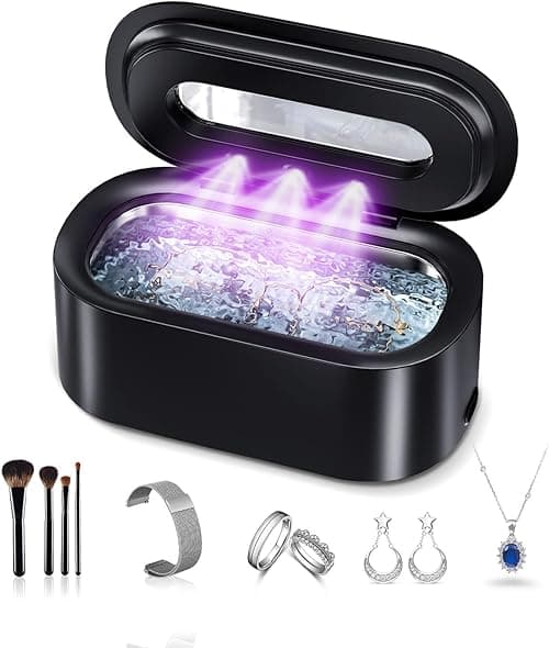 Ultrasonic Jewelry Cleaner, Silver Cleaner 48KHZ 350ML, Professional Ultra Sonic Cleaner with Digital Timer, Ultrasonic Jewellery Cleaner Machine for Watch Straps, Eyeglasses, Rings, Earrings on Amazon.ae - Price Tracker