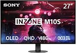 سوني شاشة ألعاب INZONE M10S 27 بوصة OLED 1440p بتردد 480Hz 0.03 مللي ثانية، حامل منخفض الارتفاع، متوافق مع G-SYNC، DisplayHDR 400، مضاد للتوهج، DisplayPort 2.1 (UHBR10)، VRR HDMI 2.1، ضمان محدود لمدة - دليلك لأفضل العروض