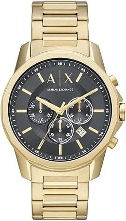 A|X Armani Exchange Men's Branded Chronograph, Stainless Steel Watch, 44mm case size - Best Deal Finder