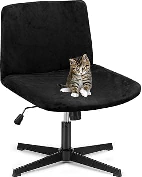 Deisy Dee Velvet Cross Legged Office Chair Covers - Upgrade Your Armless Wide Seat Computer Task Chair with Soft and Vibrant Velvet Stretch Covers - Transform Your Workspace in Minutes (Black) على Amazon.ae - متتبع الأسعار