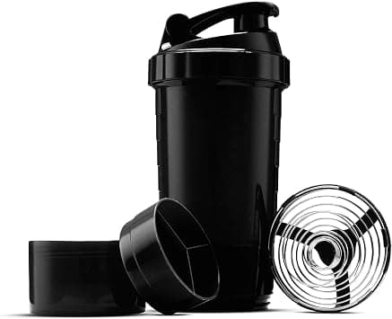 Sulfar Protein Shaker Bottle | Non-Slip 3-Layer Blender Bottle | Leak-Proof Design with Supplement & Pill Storage Compartment | Gym & Fitness Bottle on Amazon.ae - Price Tracker