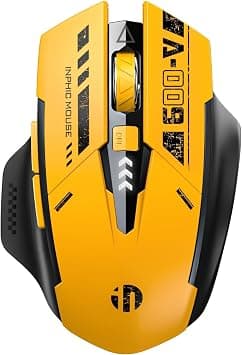 BIGTHREE Wireless Gaming Mouse, Tri-Mode (BT 5.0/4.0+2.4GHz) Silent, Yellow, Ergonomic, 5 Buttons, Optical, Left Handed, 2400 DPI, PC Gaming Mouse on Amazon - Best Deal Finder