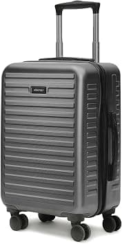 THE ASSEMBLY Hard Shell Cabin Luggage 55 cms - Premium Polycarbonate Trolley Bag 20 Inches - Lightweight Cabin Bag for Flight - Grey - Best Deal Finder