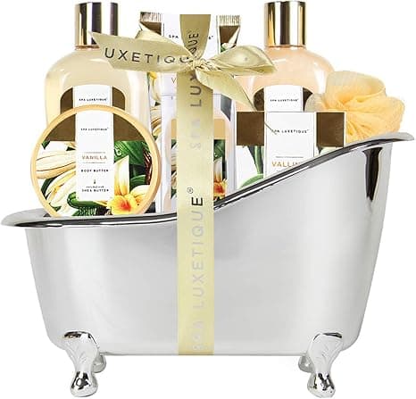 Gifts for Women Spa Luxetique Birthday Gifts for Women, Vanilla Gift Set 8Pcs Bath Sets, Bath and Body Works Gift Set, Basket Gifts Set for Mothers Day on Amazon.ae - Price Tracker