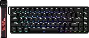 EPOMAKER AULA WIN68 HE Magnetic Keyboard with Adjustable Actuation, Hall Effect Keyboard with 0.3ms Latency, 65% Wired Compact Keyboard, 8000 Hz Polling Rate, Hot-Swap (Black) on Amazon.ae - Price Tracker