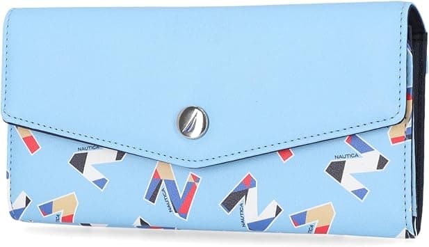 Nautica Money Manager RFID Women’s Wallet Clutch Organizer, Blue/Red/White on Amazon.ae - Price Tracker