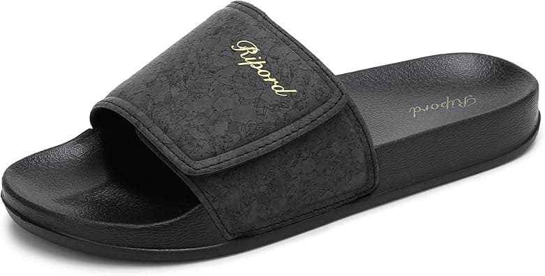 Women's Adjustable Slide Sandals Comfortable Slip on Slides Walking Sandals Outdoor Indoor على Amazon.ae - متتبع الأسعار
