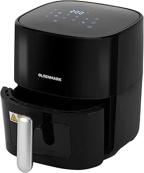 Olsenmark Air Fryer with Rapid Air Circulation System, 4L - 80-200 C Adjustable Temperature Control for Healthy Oil Free or Low Fat Cooking - 60 Minute Manual Timer, Overheat Protection on Amazon.ae - Price Tracker