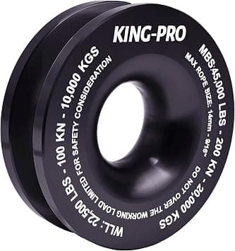 KING-PRO Recovery Ring, 45000 lbs Winch Block Pulley Towing Ring, for ATV UTV SUV Truck Off-Road Vehicle Towing Soft Shackle Recovery（Black） on Amazon - Best Deal Finder