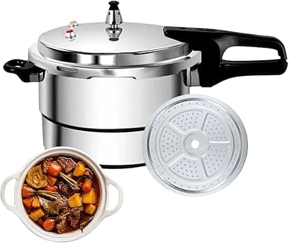 Pressure Cooker Stainless Steel,7L Double Handle Cookware - Instant Cooker Pot Pressure Canner | for Soup Fish Stewing Cooking Induction Electric Stove Home Apartment on Amazon.ae - Price Tracker