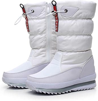 Women's Snow Boots, Fur Lined Warm Outdoor Snow Boot, Thicken Plus Velvet Waterproof Flat Ankle Boots, for Outdoor Trekking Hiking,B,41 على Amazon.ae - متتبع الأسعار
