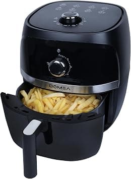 DOMEA Air Fryer, 3.2L Capacity Non-Stick Basket,1300 Watts, 8 Preset Functions, Manual Control, Adjustable Temperature & Timer, Oil Free Healthy Frying, Roasting & Baking, Rapid Air Technology, Black - Amazon.ae Price Tracker