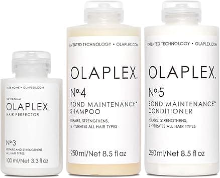 OLAPLEX 3-Piece No.3 Hair Perfector 100 Ml No.4 Bond Maintenance Shampoo 250 Ml And No.5 Bond Maintenance Conditioner 250Ml on Amazon.ae - Price Tracker